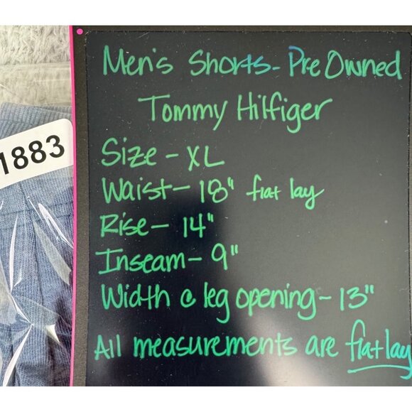 Tommy Hilfiger Mens Blue Sleepwear Shorts XL Cotton Blend - PreOwned - Picture 9 of 10